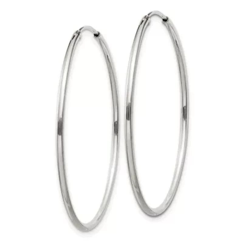 Sterling Silver 1.3mm Endless Hoop Earrings