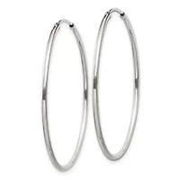 Sterling Silver 1.3mm Endless Hoop Earrings