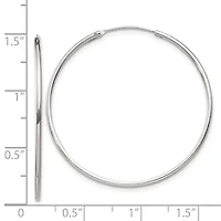 Sterling Silver 1.3mm Endless Hoop Earrings