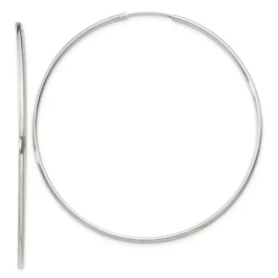 Sterling Silver 1.3mm Endless Hoop Earrings