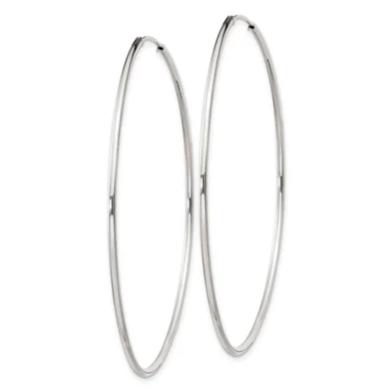 Sterling Silver 1.3mm Endless Hoop Earrings