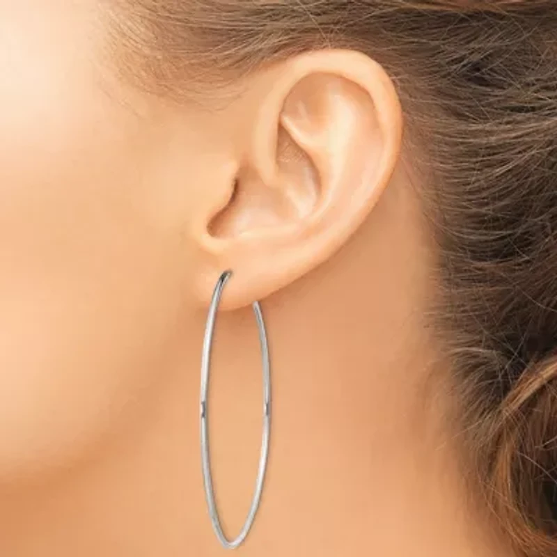 Sterling Silver 1.3mm Endless Hoop Earrings