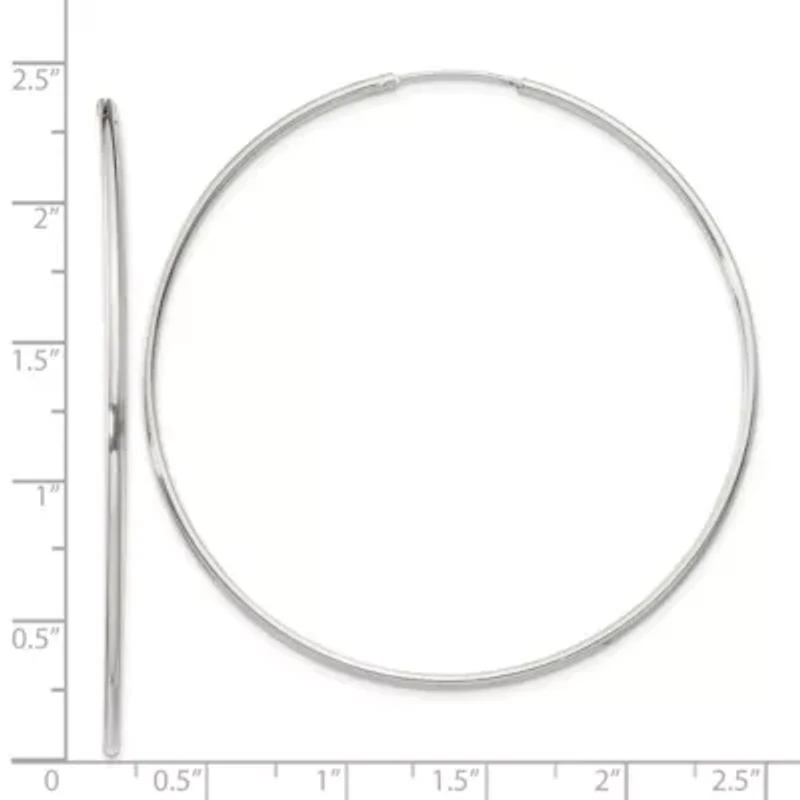 Sterling Silver 1.3mm Endless Hoop Earrings
