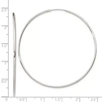 Sterling Silver 1.3mm Endless Hoop Earrings