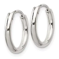 Sterling Silver 2mm Endless Hoop Earrings