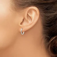 Sterling Silver 2mm Endless Hoop Earrings