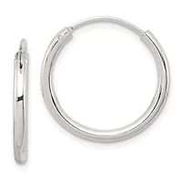 Sterling Silver 2mm Endless Hoop Earrings