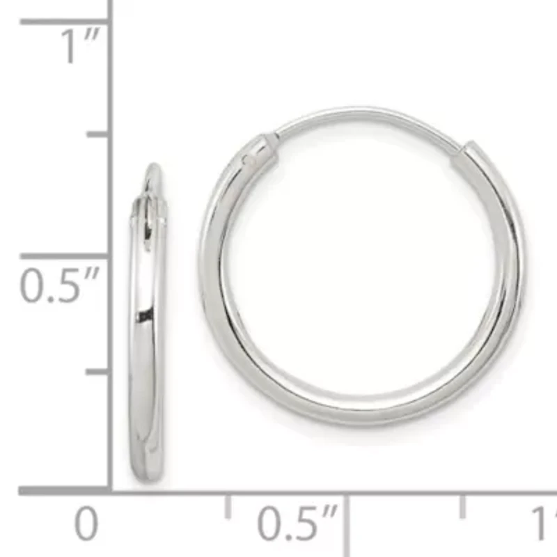 Sterling Silver 2mm Endless Hoop Earrings