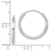 Sterling Silver 2mm Endless Hoop Earrings