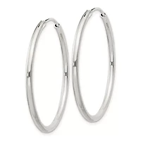 Sterling Silver 2mm Endless Hoop Earrings