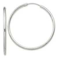 Sterling Silver 2mm Endless Hoop Earrings