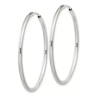 Sterling Silver 2mm Endless Hoop Earrings