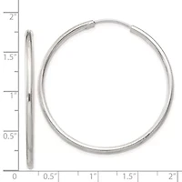 Sterling Silver 2mm Endless Hoop Earrings