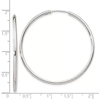 Sterling Silver 2mm Endless Hoop Earrings