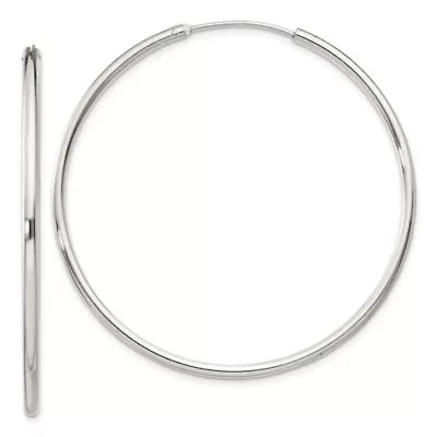 Sterling Silver 2mm Endless Hoop Earrings