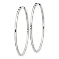 Sterling Silver 2mm Endless Hoop Earrings