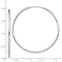 Sterling Silver 2mm Endless Hoop Earrings