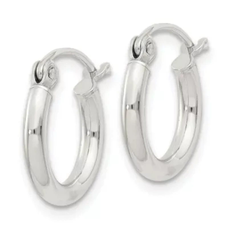Sterling Silver 2mm Round Hoop Earrings