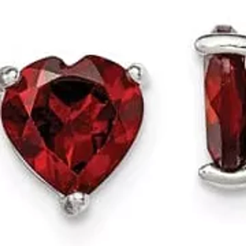 7.7 ct. t.w. Amethyst, Garnet, Citrine, Peridot and Swiss Blue Topaz Post Earring Set in Rhodium-plated Sterling Silver