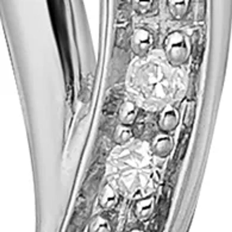 1/10 ct. t.w. Diamond Dangle Post Earrings in Rhodium Plated Sterling Silver