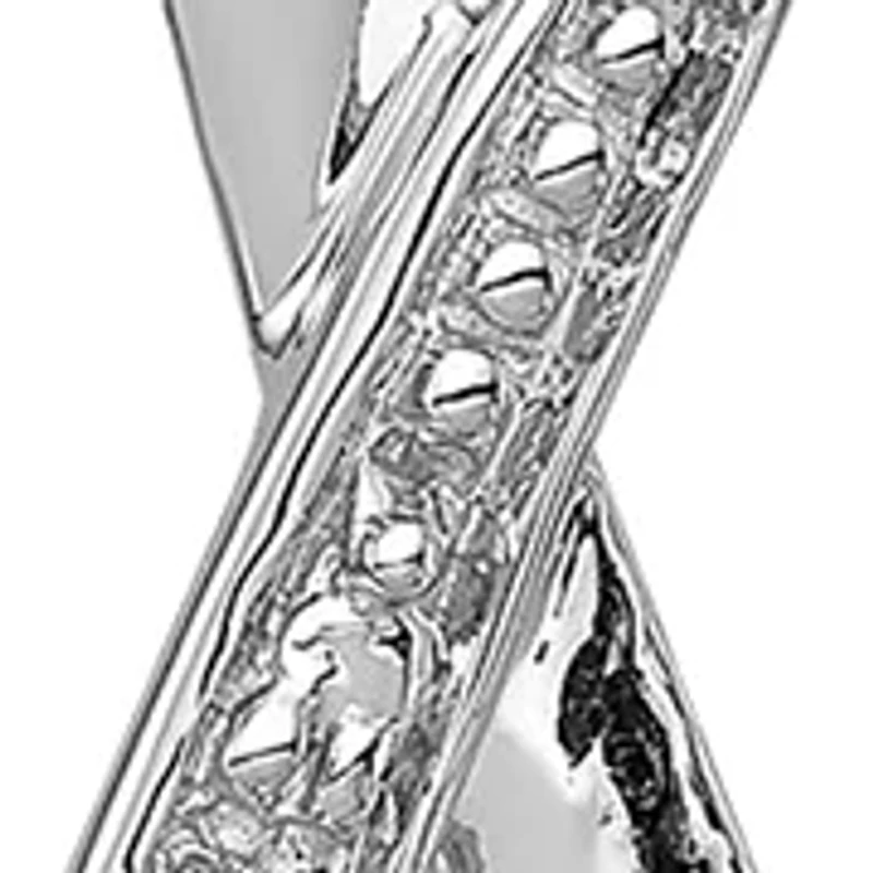 1/10 ct. t.w. Diamond Dangle Earrings in Rhodium Plated Sterling Silver