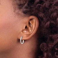 Sterling Silver 2mm Round Hoop Earrings