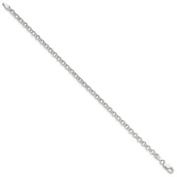 Sterling Silver 4mm Rolo Chain Bracelet
