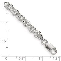 Sterling Silver 5mm Rolo Chain Bracelet