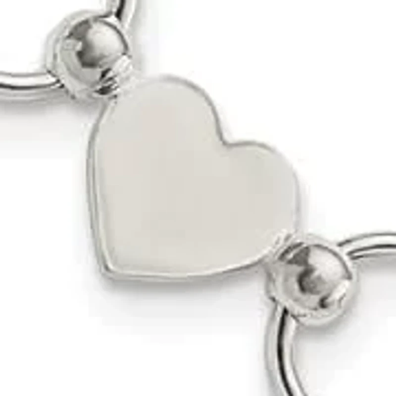 Sterling Silver Heart Bracelet