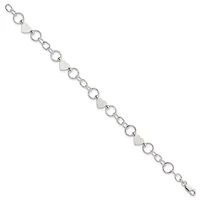Sterling Silver Heart Bracelet