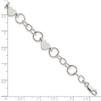 Sterling Silver Heart Bracelet