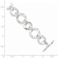Sterling Silver Fancy Circle Link Bracelet