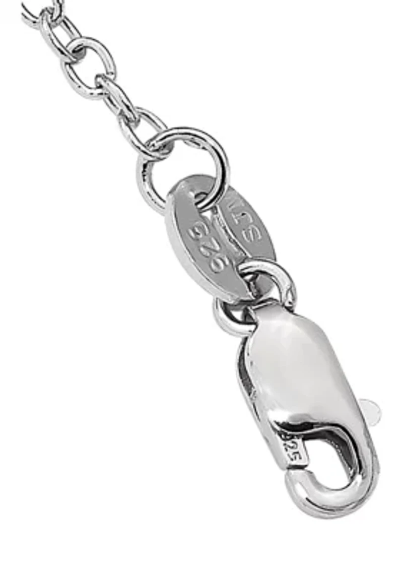 1/3 ct. t.w. Amethyst and 1/10 ct. t.w. Diamond Key 17-Inch Necklace in Sterling Silver and 14K Gold Accent