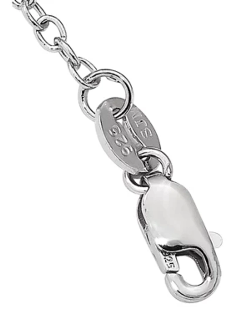 3.73 ct. t.w. Sky Blue Topaz and 1/4 ct. t.w. Peridot Necklace in Rhodium Plated Sterling Silver and 14K Gold Accent