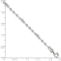 Sterling Silver Polished Fancy Bead Bracelet