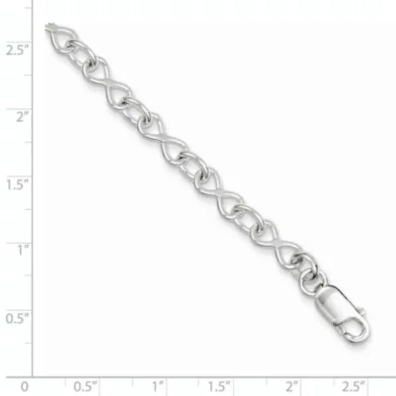 Sterling Silver Polished Fancy Link Bracelet