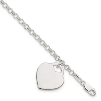 Sterling Silver Heart Bracelet