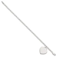 Sterling Silver Heart Bracelet