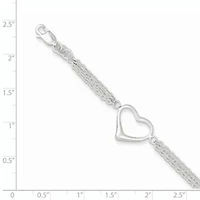Sterling Silver Heart Bracelet