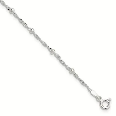 Sterling Silver with 1-inch Extension Fancy Bracelet