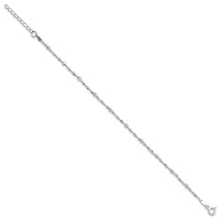 Sterling Silver with 1-inch Extension Fancy Bracelet