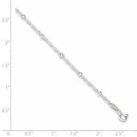 Sterling Silver with 1-inch Extension Fancy Bracelet
