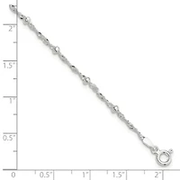 Sterling Silver with 1-inch Extension Fancy Bracelet
