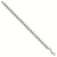 Sterling Silver Fancy Diamond-cut San Marco Bracelet