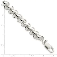 Sterling Silver Fancy Diamond-cut San Marco Bracelet