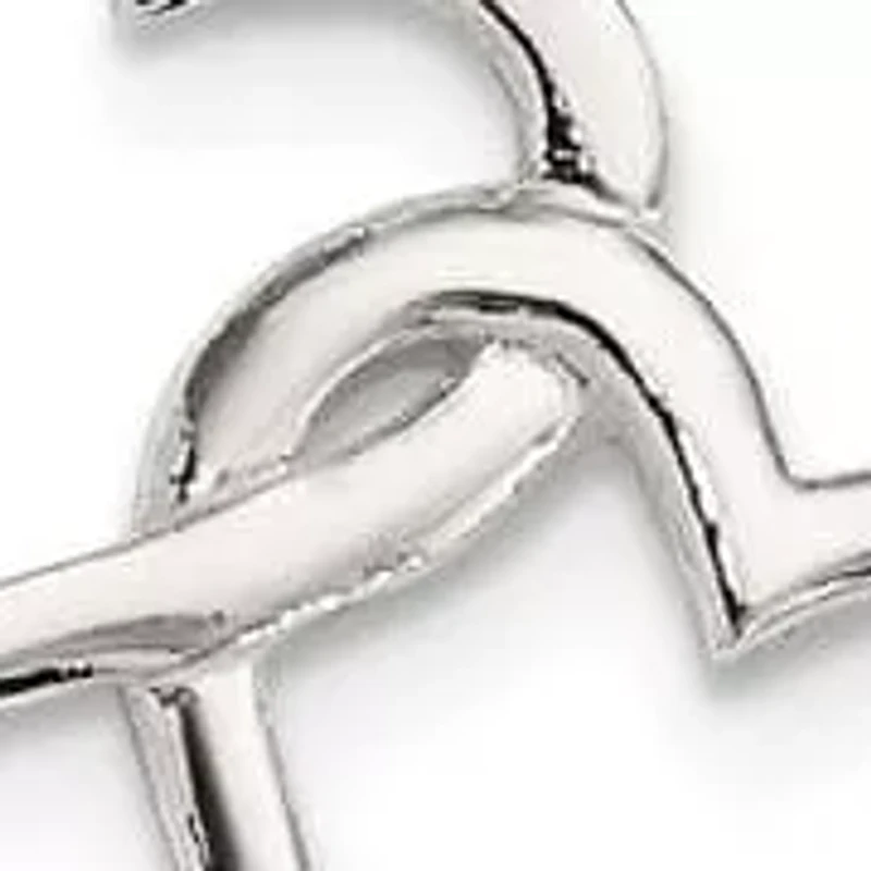 Sterling Silver Polished 3-strand with 0.5 Extender Heart Bracelet