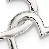 Sterling Silver Polished 3-strand with 0.5 Extender Heart Bracelet