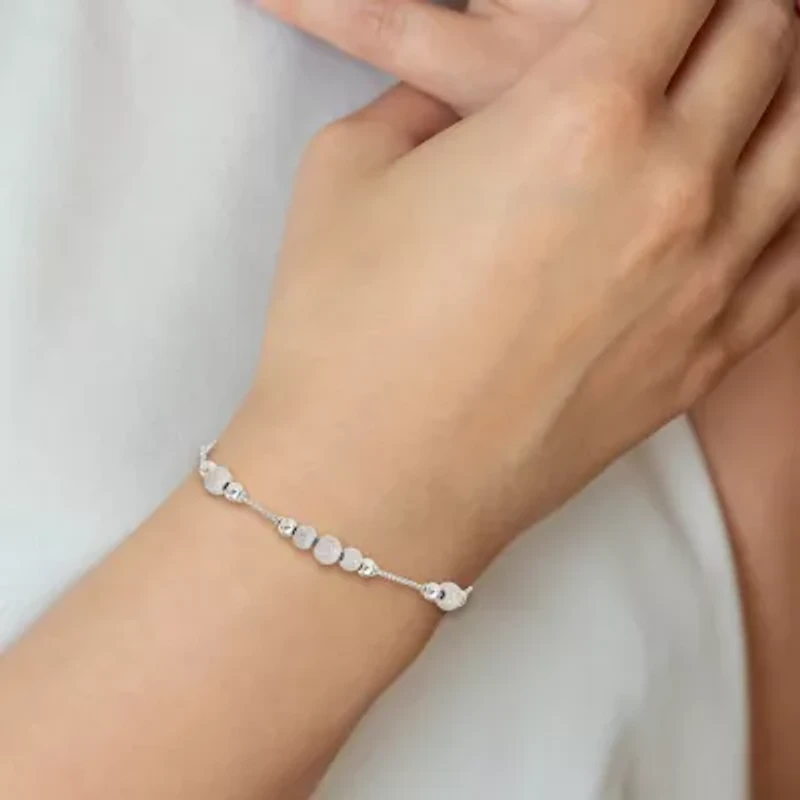 Sterling Silver Beaded Adjustable Bracelet
