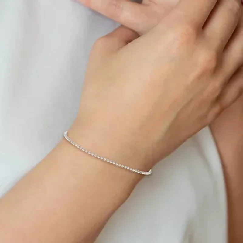 Sterling Silver Beaded Adjustable Bracelet