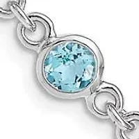 3.6 ct. t.w. London and Light Swiss Blue Topaz Bracelet in Rhodium-plated Sterling Silver